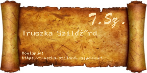 Truszka Szilárd névjegykártya