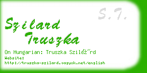 szilard truszka business card